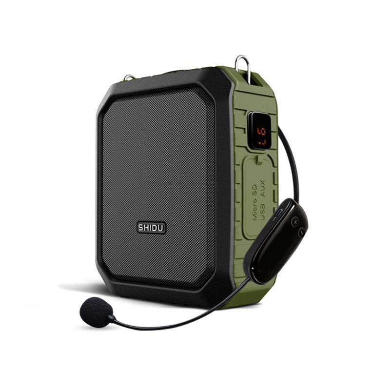 SHIDU 18W Portable Wireless Bluetooth Speaker Waterproof Voice Amplifier With UHF Microphone For Teaching Tour Guide Sales Conference Meeting Speech Teachers Tourrist Yoga Instructor Support AUX TF US